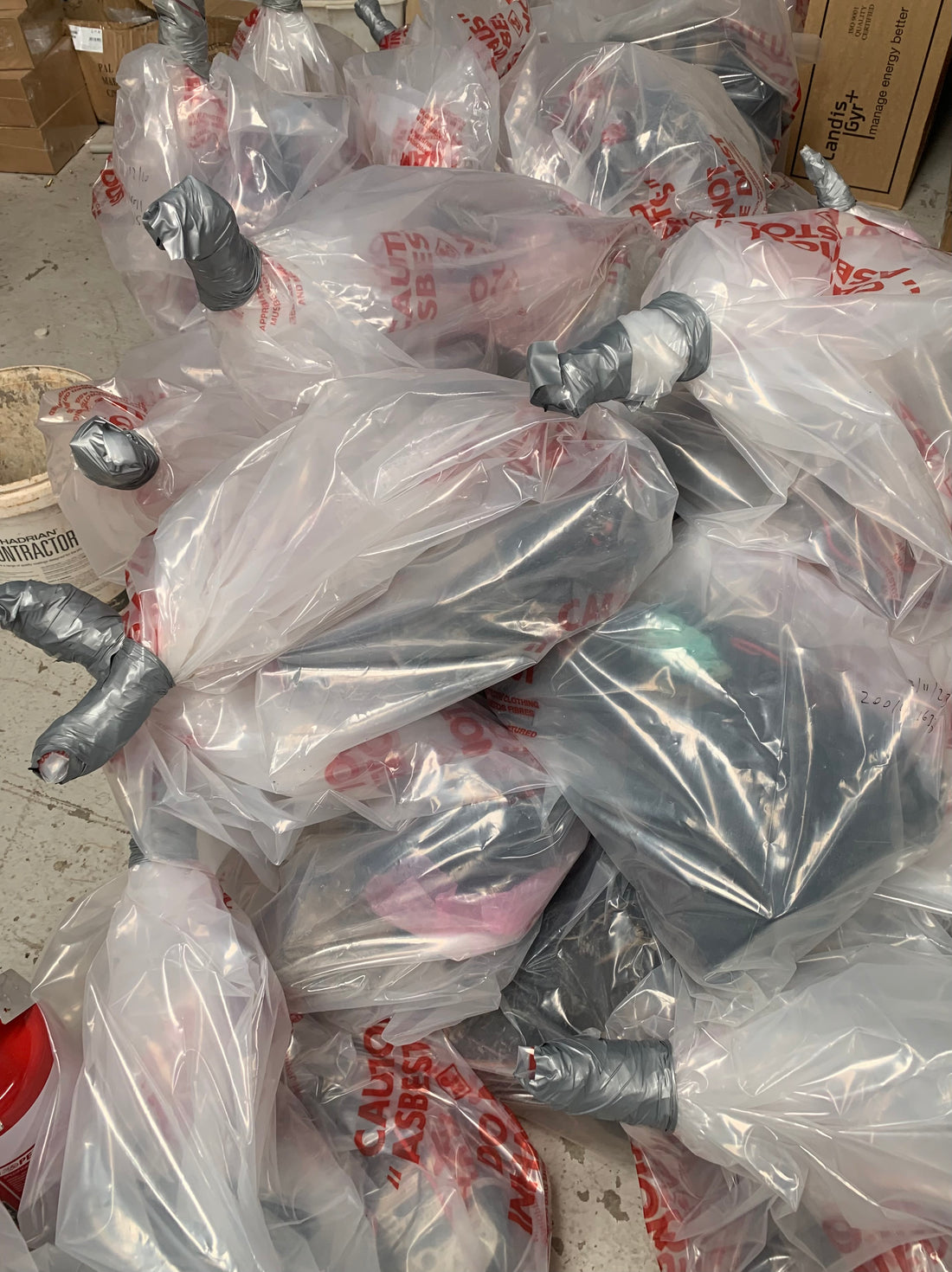 Which size asbestos bags are best for meter technicians?