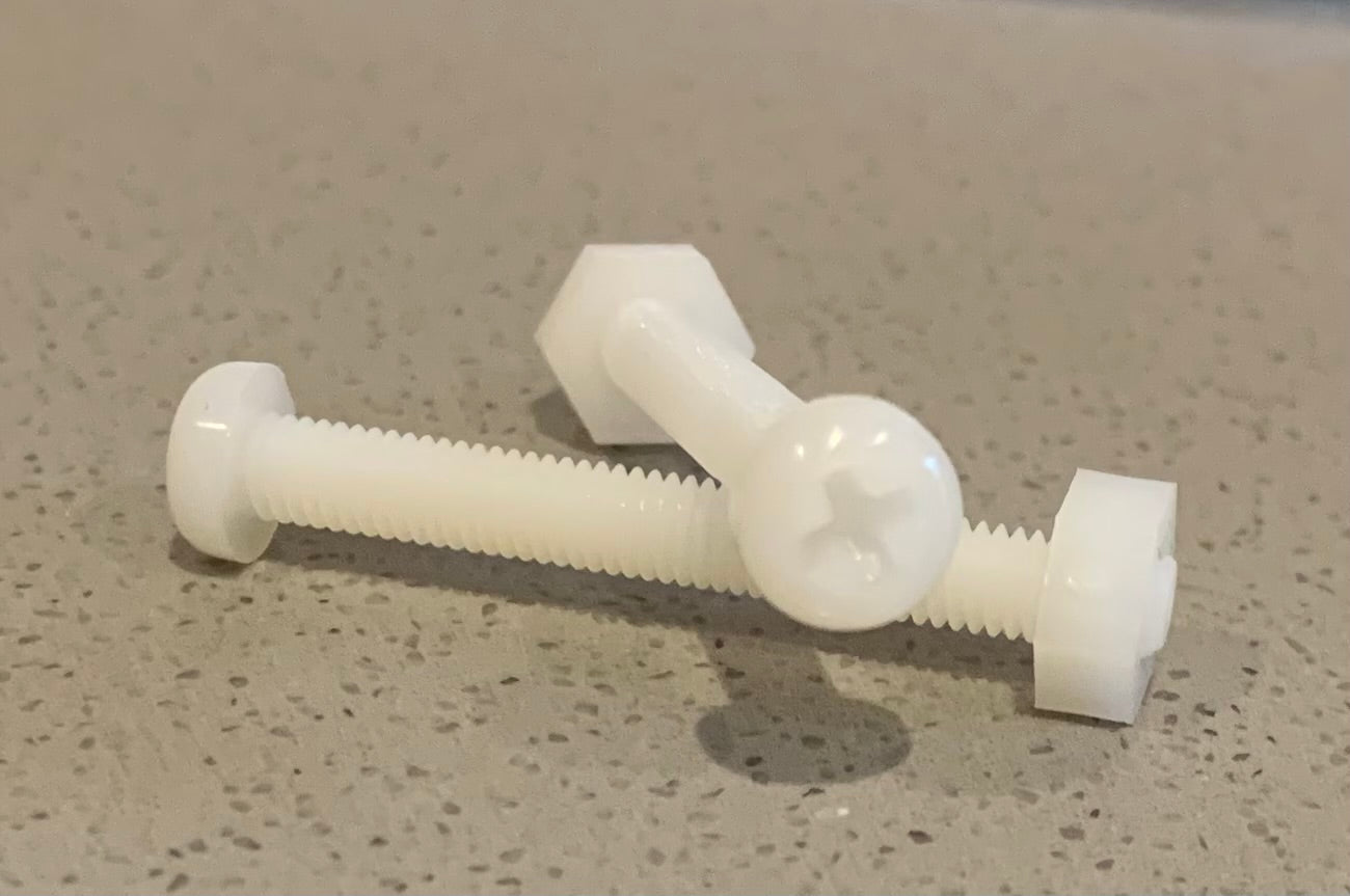 M5 X 40mm Nylon Screw And Nut 1000 Pack - Meter Depot