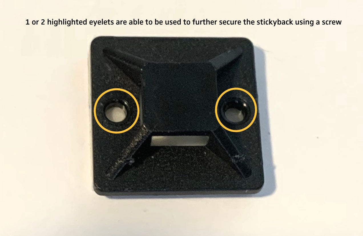 Sticky back cable tie mounts 1000 pack