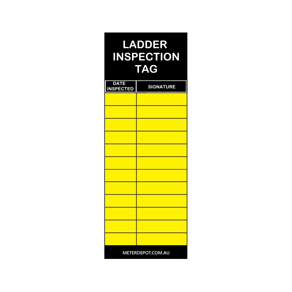 Ladder inspection tag – Meter Depot